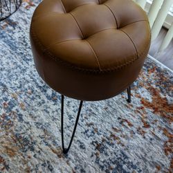 Faux Leather Vanity Stool Chair
