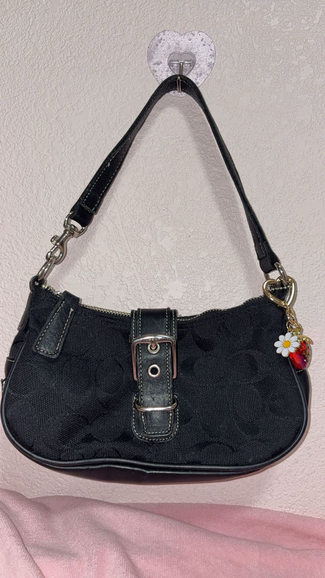 mini y2k coach demi black hampton shoulder bag!