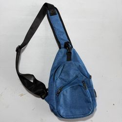 Blue Cross Bag With Strap