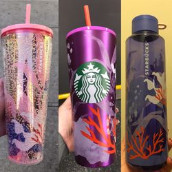Starbucks Coral Reef Summer 2021 Tumblers & Bottle