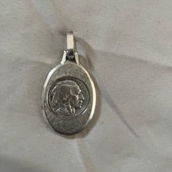 Silver Indian head nickel pendant