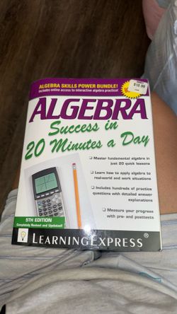 Algebra success in 20 min