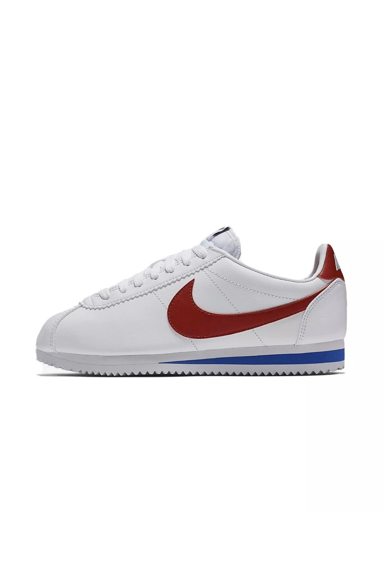 100% Authentic Guaranteed Brand New With No Box. Nike Classic Cortez OG Leather "Forrest Gump" White & Red & Royal Blue Womens Shoes Sz 5.5 NEW 8074