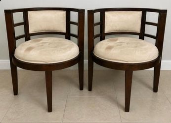 Pair of Barrel Back Accent Chairs
