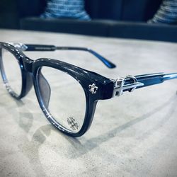 Chrome Glasses Hearts Black Silver Anchor Logo Brand Stamps