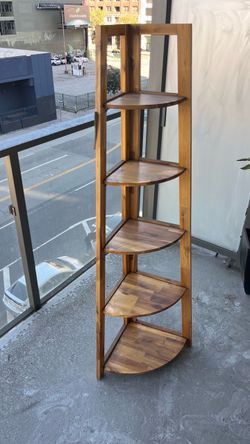 5-Tier Wooden Corner Shelf