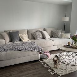 Living Spaces Oversized Sofa + Chaise 