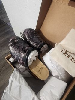 Dansko andie snake leather clogs