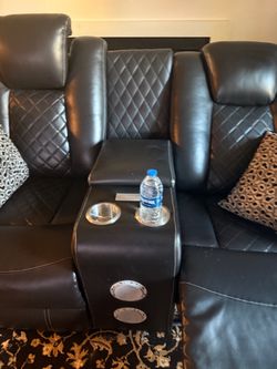 Used recliner sofa with built speaker