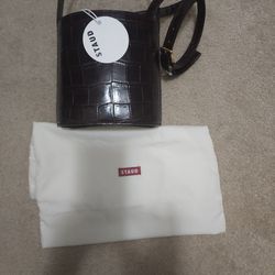 Staud Brown Leather Bucket Bag