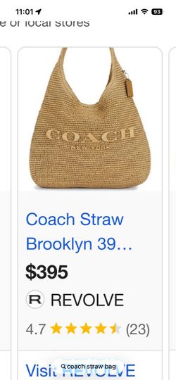 Straw Brooklyn Coach Bag Beach Bag