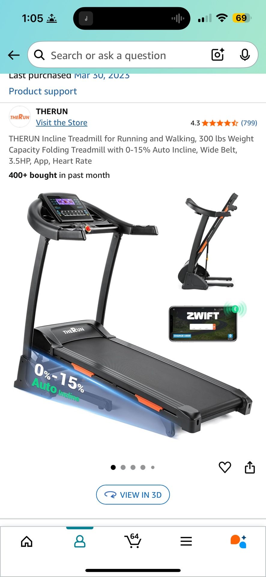 Treadmill In Pristine Condition Just No Longer Needed