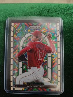 Shohei Ohtani Panini Prizm Stained Glass Baseball Card