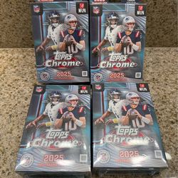 2025 Topps Chrome NFL Football Hanger Box Trading Cards Packs Mega Hobby