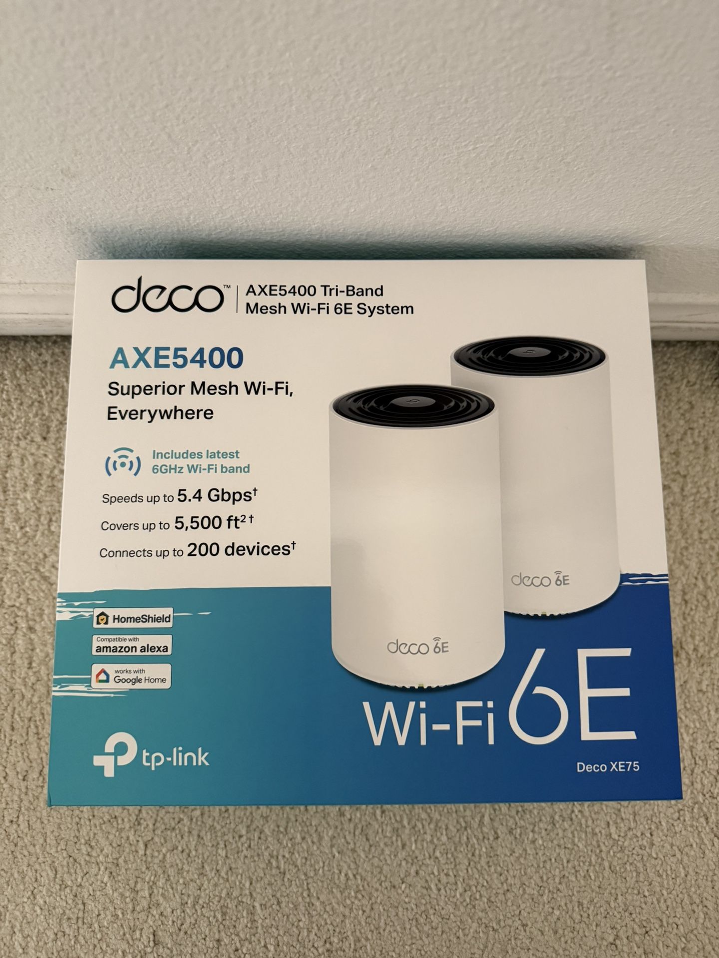 Deco AXE5400 Tri-band Mesh WiFi 6E System
