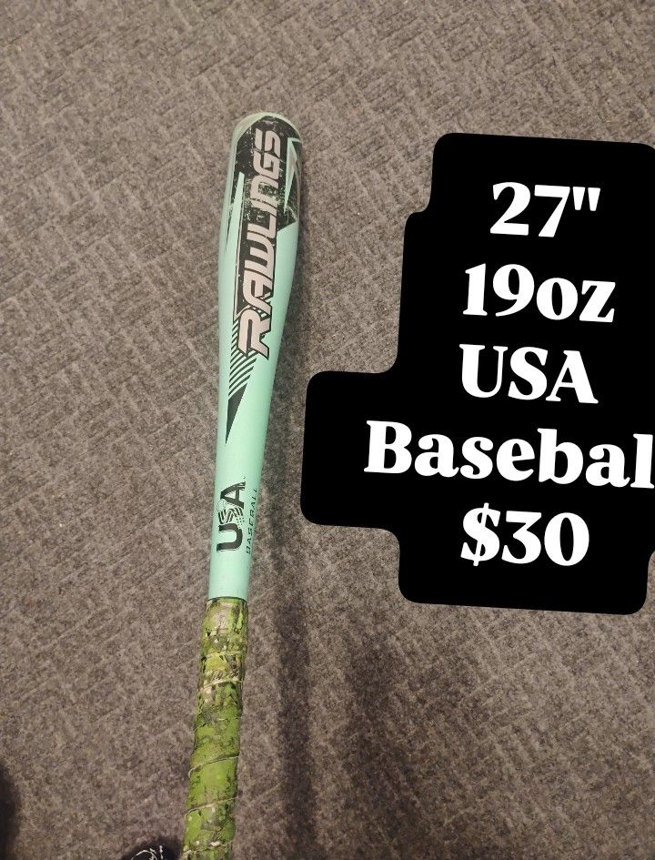 Rawlings USA Baseball Bat 27" 19oz