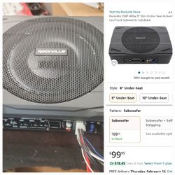 EVERYTHING $135 8INCH SUB IN BOX WITH BUILT IN AMP/6X9'S/6.5