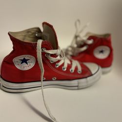Red All Star Converse High Tops