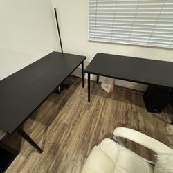 2 Black IKEA Desks/Tables