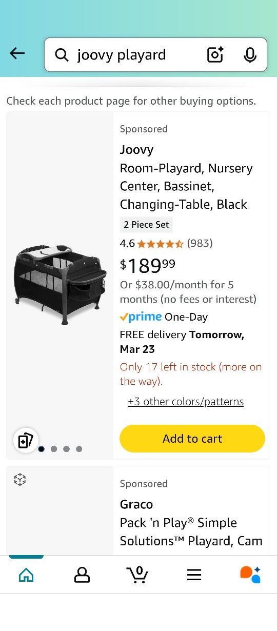 Joovy Playard Crib Bassinet