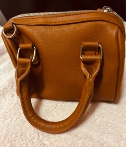Mini Tan Handbag with Top Handle-kids