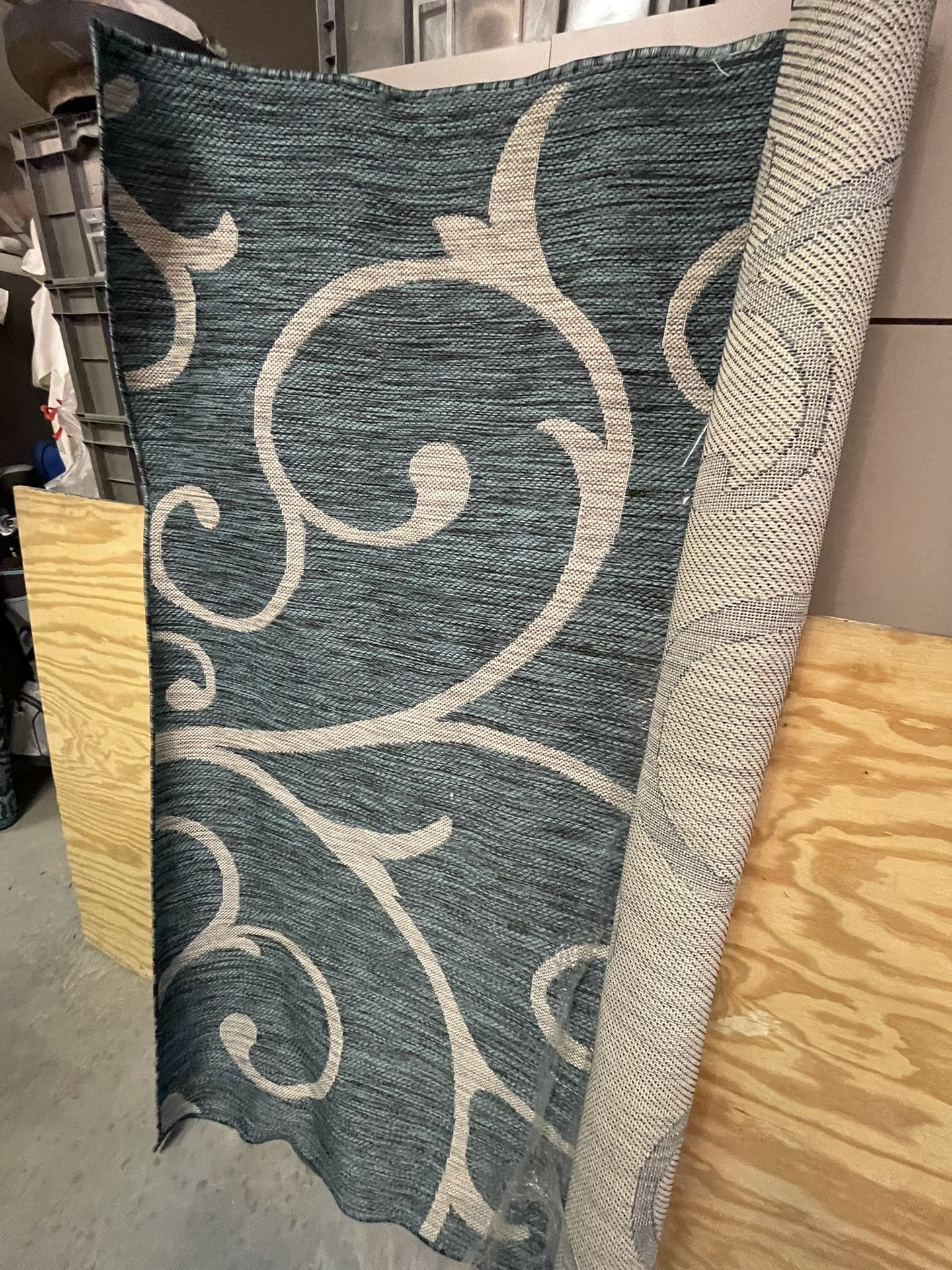 Outdoor / Patio Rug - 6’ X 9’ - Teal Color - New