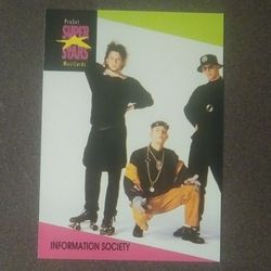 1991 ProSet Information Society #54 Techno Funk Dance Pop Group Card Music Musicards Superstars Vintage Collectible Pro Set
