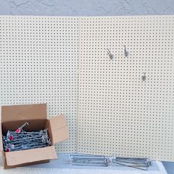 Pegboard Wall Set + LOTS of Hooks – Garage / Tool Organizer – $90 OBO