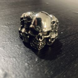 Heavy-Duty Skull Ring (.925 Silver, Size X) PICK UP FOR TODAY