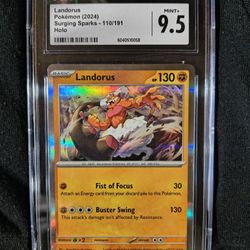 Landorus Pokemon 2024 Surging Sparks #110 Holo CGC 9.5
