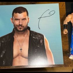 fandango signed photo 8x10 and loose elite action figure wwe