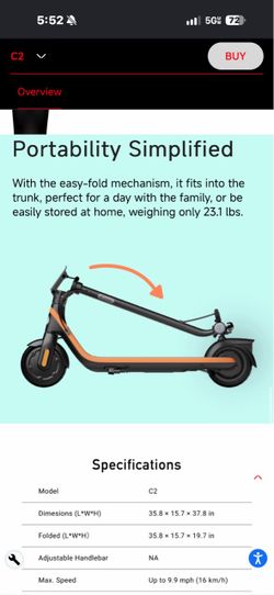 Electric Scooter Model C2