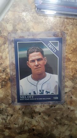 Mel Ott 1936 Trivia Baseball Card