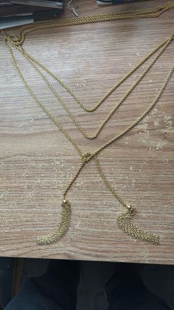 Unique Good Tone Layered Necklace 