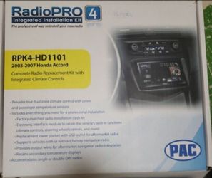 Kit de tablero con control de clima integrado para Honda Accord 2003-2007 y control del volante.