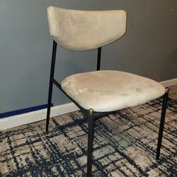 Geno Dining Chair-Black-Geno-Venice Vegan Suede-Latte, B215-019,  Like New, Perfect Condition