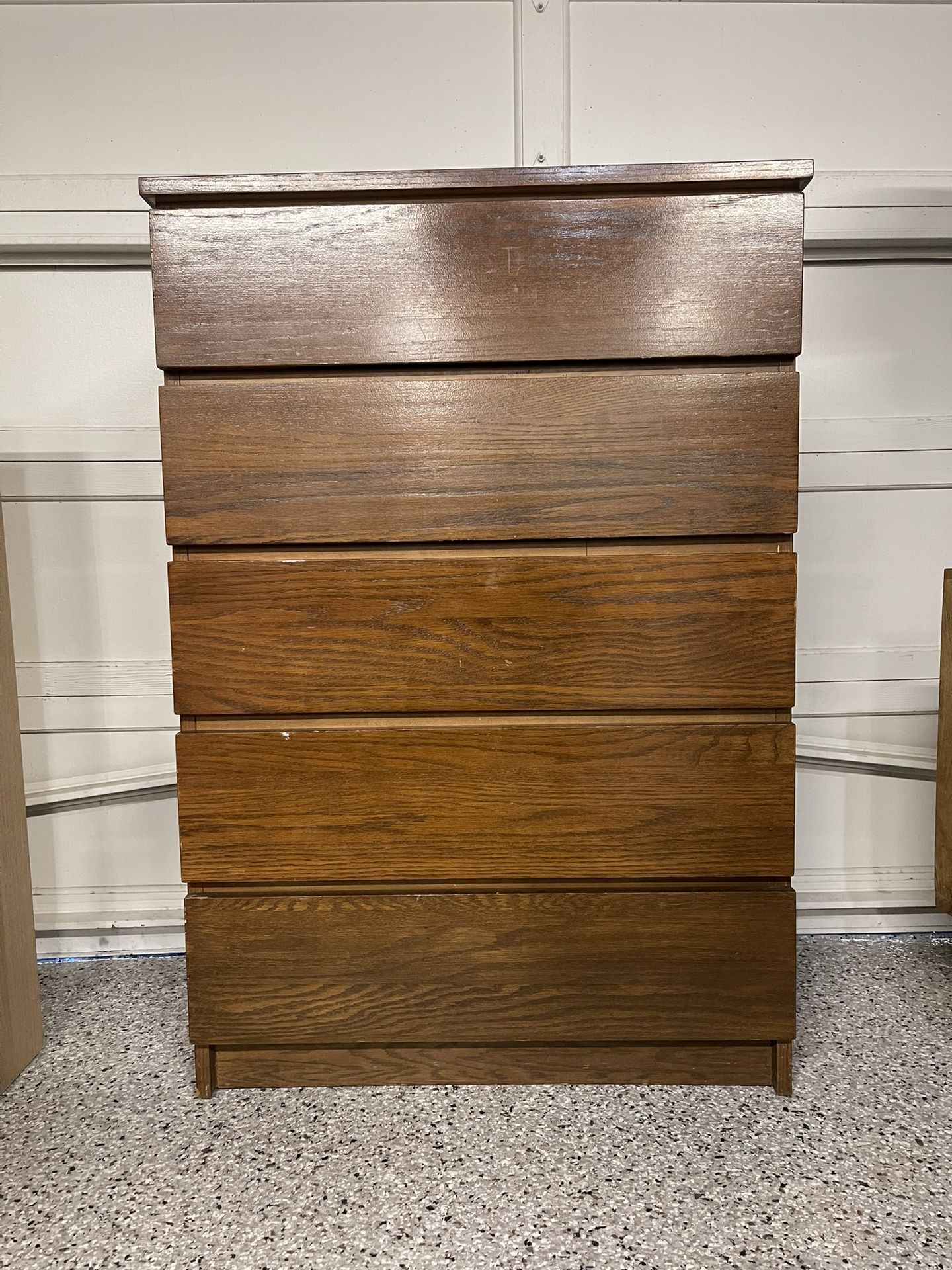 Solid Wood Dresser With 5 Drawers Or Chest Of Cabinet