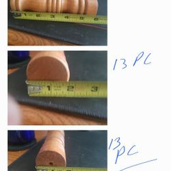 Vintage Wooden Spindle  Pieces Lot of 13 ,Solid oak , new never used 