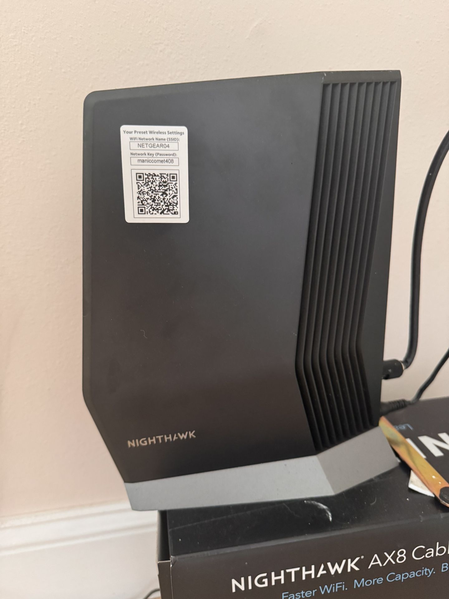 NETGEAR Nighthawk AX8 Cable Modem Router (WiFi 6, DOCSIS 3.1, 6Gbps) – Like New
