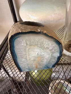 Blue Agate Geode Slice