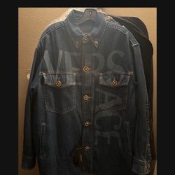 New Versace Denim Jacket Large Oversized $1675 Cash Only No trades 
