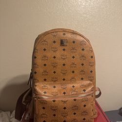 MCM Backpack (Tan) With Dust Bag