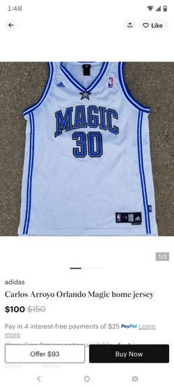 Reebok NBA Orlando Magic Carlos Arroyo #30 White Basketball Jersey Size 44