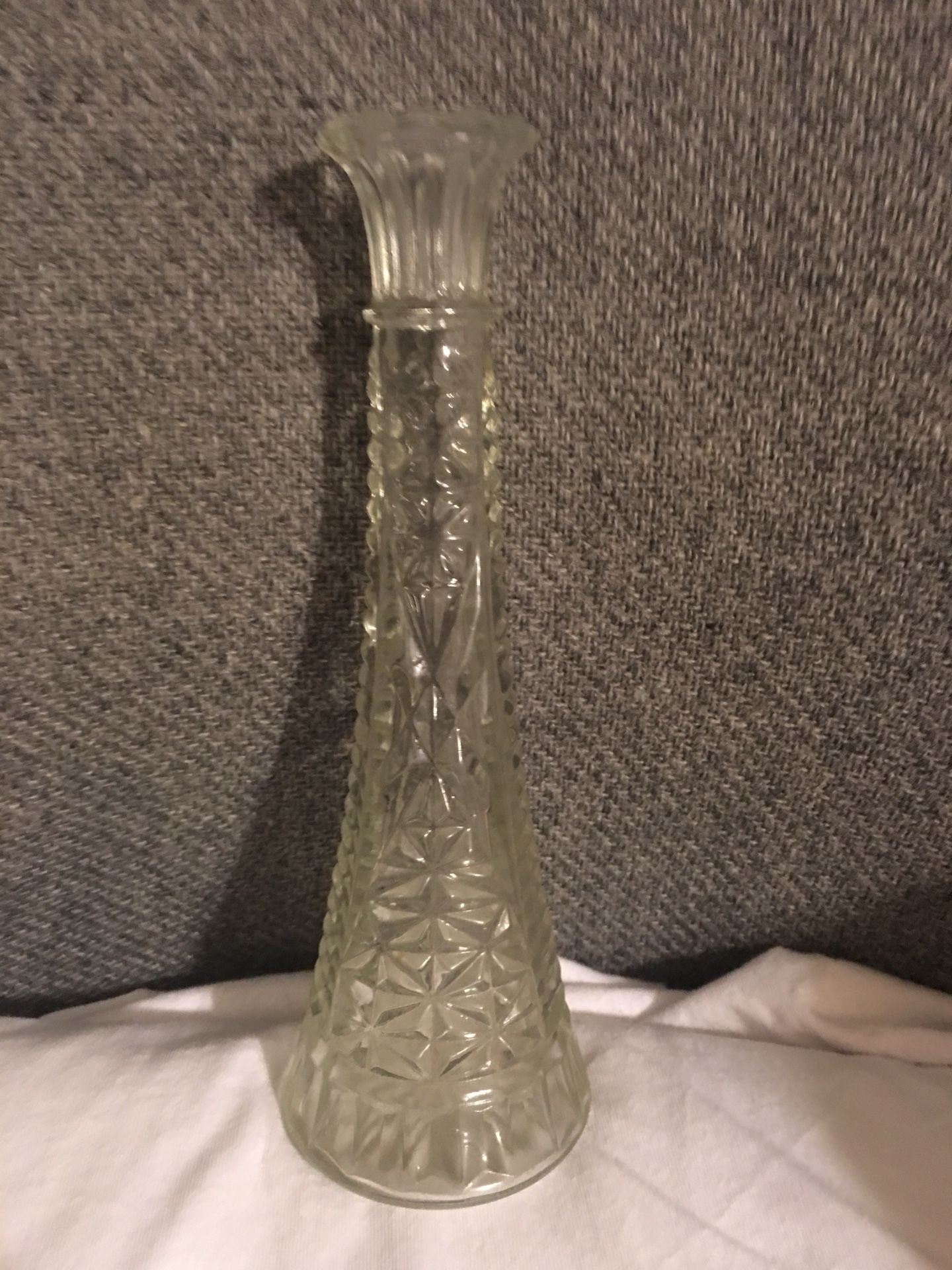 Cut glass bud vase