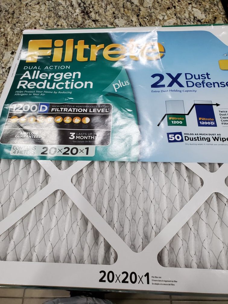 4 Pack of filters....20x20x1. Bought the wrong size.