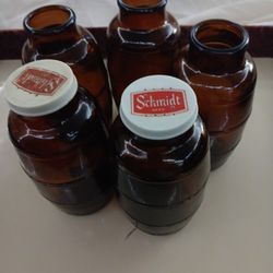 Set Of Schemidt Salt & Pepper Shakers 3 Reg Bottles