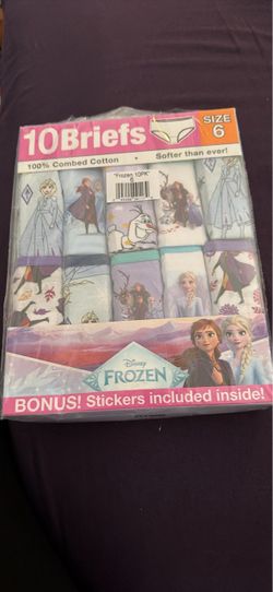 Disney Frozen Girls Briefs 10-Pack Size 6