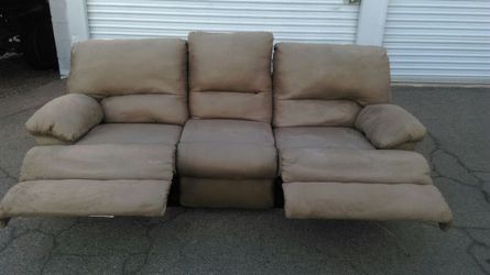 Plush Reclining Sofa