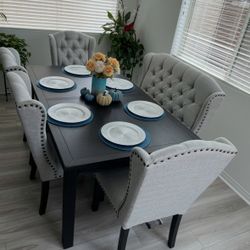 Dining Chairs (4) Plus Settee Bench  (Table Not Included)