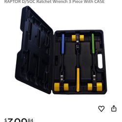 RAPTOR D/SOC Ratchet Wrench 3 Piece With CASE